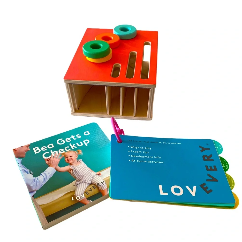 ✨LOVEVERY Wooden Count & Slide Ring Chute With Book & Guide 19,20,21 Months